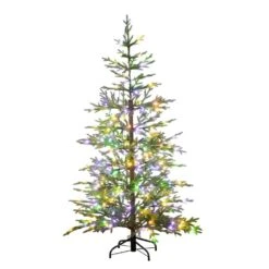 6 Ft. Pre-Lit Faux Natural Fresh Cut Fir Xmas Tree W/Instant Connect Technology & 230 Color Changing LED Dewdrop Lights 24 6 Ft. Pre-Lit Faux Natural Fresh Cut Fir Xmas Tree W/Instant Connect Technology & 230 Color Changing LED Dewdrop Lights -Christmas Gift Shop nearly natural pre lit christmas trees t4801 4f 1000