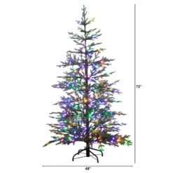 6 Ft. Pre-Lit Faux Natural Fresh Cut Fir Xmas Tree W/Instant Connect Technology & 230 Color Changing LED Dewdrop Lights 23 6 Ft. Pre-Lit Faux Natural Fresh Cut Fir Xmas Tree W/Instant Connect Technology & 230 Color Changing LED Dewdrop Lights -Christmas Gift Shop nearly natural pre lit christmas trees t4801 c3 1000