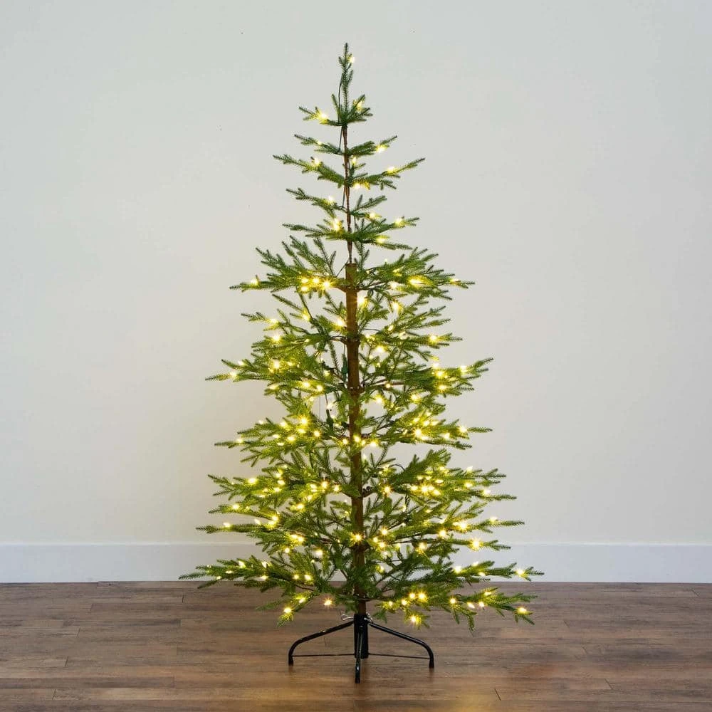 6 Ft. Pre-Lit Faux Natural Fresh Cut Fir Xmas Tree W/Instant Connect Technology & 230 Color Changing LED Dewdrop Lights 4 6 Ft. Pre-Lit Faux Natural Fresh Cut Fir Xmas Tree W/Instant Connect Technology & 230 Color Changing LED Dewdrop Lights - Image 2