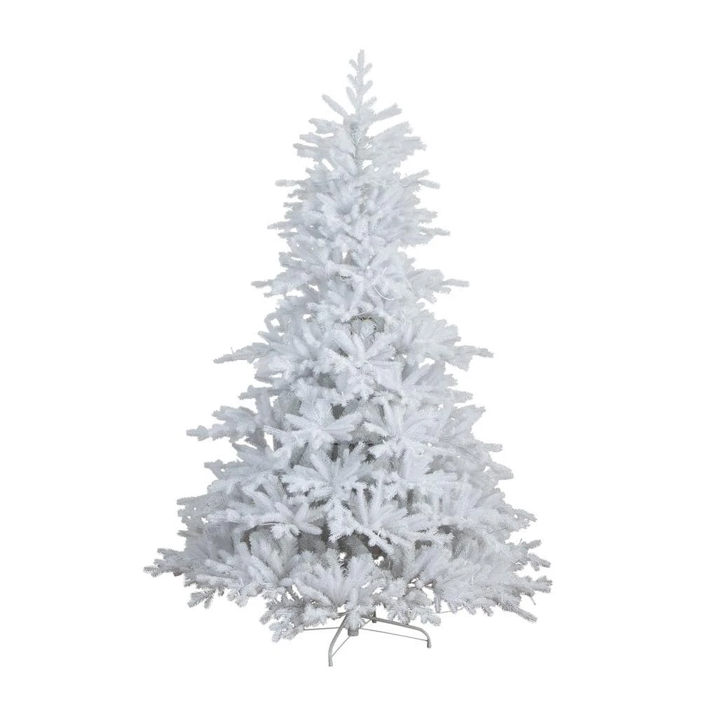 7 Ft. Pre-Lit Artificial White California Spruce Christmas Tree With 440 Color Changing LED Lights 3 7 Ft. Pre-Lit Artificial White California Spruce Christmas Tree With 440 Color Changing LED Lights
