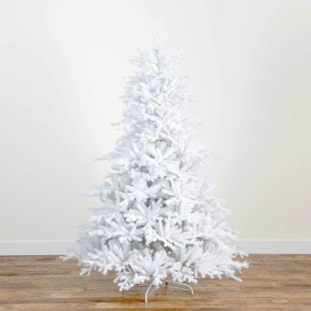 7 Ft. Pre-Lit Artificial White California Spruce Christmas Tree With 440 Color Changing LED Lights 14 7 Ft. Pre-Lit Artificial White California Spruce Christmas Tree With 440 Color Changing LED Lights - Image 12