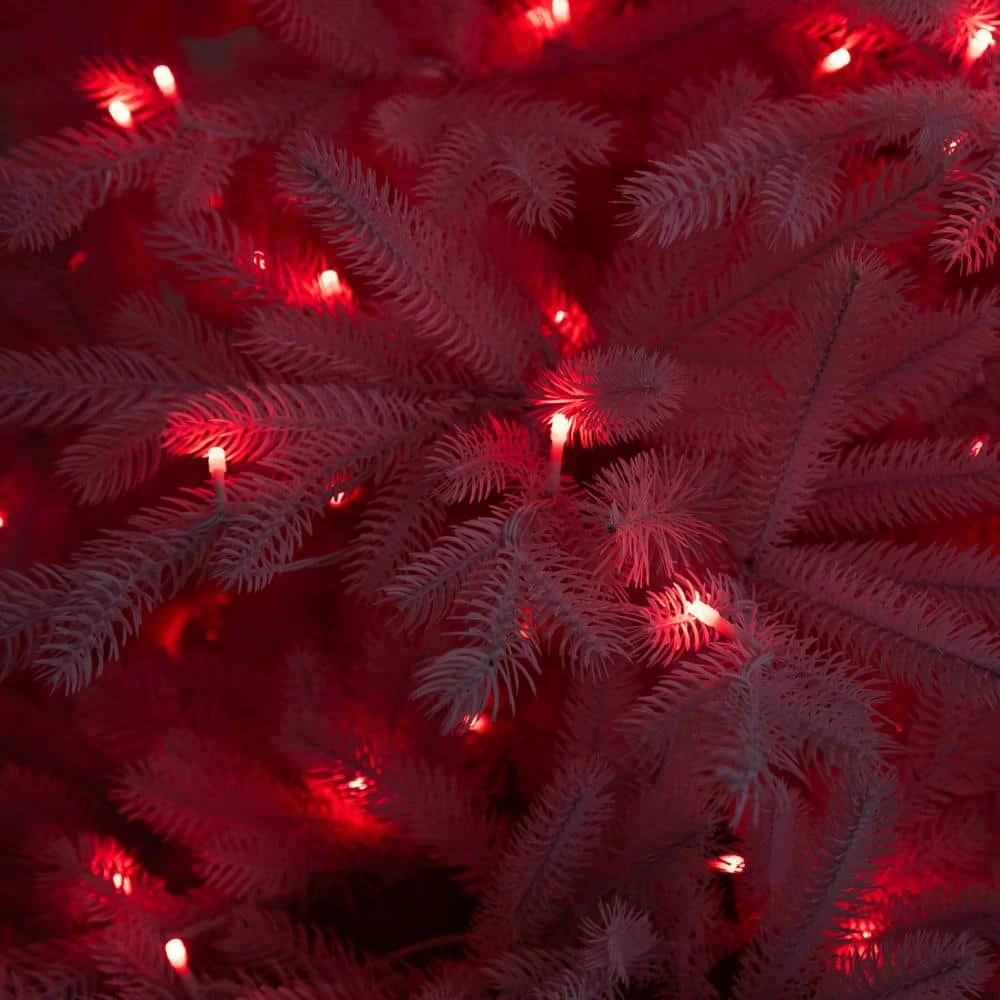 7 Ft. Pre-Lit Artificial White California Spruce Christmas Tree With 440 Color Changing LED Lights 4 7 Ft. Pre-Lit Artificial White California Spruce Christmas Tree With 440 Color Changing LED Lights - Image 2