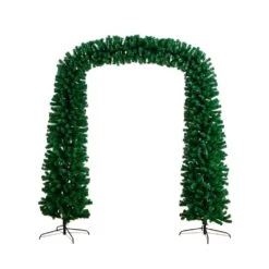 8 Ft. Pre-Lit Holiday Green Pine Archway Artificial Christmas Tree With 650 Multi-function Warm White LED Lights