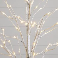 4 Ft. 6 Ft. 8 Ft. Pre-Lit Artificial White Birch Trees With LED Lights - (Set Of 3) 23 4 Ft. 6 Ft. 8 Ft. Pre-Lit Artificial White Birch Trees With LED Lights - (Set Of 3) -Christmas Gift Shop nearly natural pre lit christmas trees t5101 1f 1000