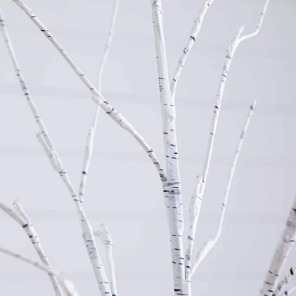 4 Ft. 6 Ft. 8 Ft. Pre-Lit Artificial White Birch Trees With LED Lights - (Set Of 3) 12 4 Ft. 6 Ft. 8 Ft. Pre-Lit Artificial White Birch Trees With LED Lights - (Set Of 3) - Image 10