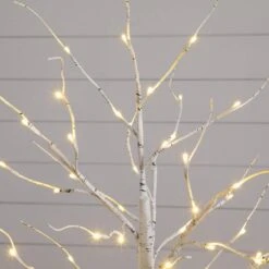 4 Ft. 6 Ft. 8 Ft. Pre-Lit Artificial White Birch Trees With LED Lights - (Set Of 3) 22 4 Ft. 6 Ft. 8 Ft. Pre-Lit Artificial White Birch Trees With LED Lights - (Set Of 3) -Christmas Gift Shop nearly natural pre lit christmas trees t5101 4f 1000