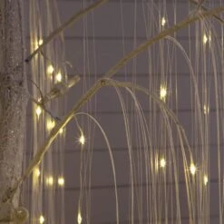 7 Ft. Pre-Lit Artificial White Willow Tree With 400-Cool White LED Light -Christmas Gift Shop nearly natural pre lit christmas trees t5207 1f 1000