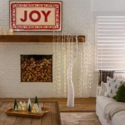 7 Ft. Pre-Lit Artificial White Willow Tree With 400-Cool White LED Light -Christmas Gift Shop nearly natural pre lit christmas trees t5207 31 1000