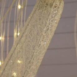 7 Ft. Pre-Lit Artificial White Willow Tree With 400-Cool White LED Light -Christmas Gift Shop nearly natural pre lit christmas trees t5207 fa 1000