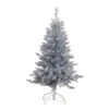 4 Ft. Artificial Silver Christmas Tree With 130-Cool White LED Lights -Christmas Gift Shop nearly natural pre lit christmas trees t5238 64 1000