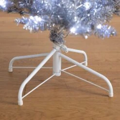 6 Ft. Artificial Silver Christmas Tree With 300-Cool White LED Lights 14 6 Ft. Artificial Silver Christmas Tree With 300-Cool White LED Lights -Christmas Gift Shop nearly natural pre lit christmas trees t5239 44 1000