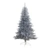6 Ft. Artificial Silver Christmas Tree With 300-Cool White LED Lights -Christmas Gift Shop nearly natural pre lit christmas trees t5239 64 1000