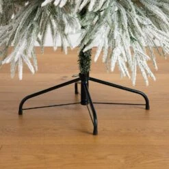 7 Ft. Flocked Down Swept Artificial Christmas Tree With 300-LED Lights -Christmas Gift Shop nearly natural pre lit christmas trees t5241 44 1000