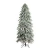 7 Ft. Flocked Down Swept Artificial Christmas Tree With 300-LED Lights -Christmas Gift Shop nearly natural pre lit christmas trees t5241 64 1000