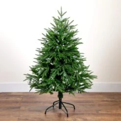 4 Ft. Pre-Lit Artificial Luxembourg Pine Christmas Tree With 120-Multicolored Traditional Bulb LED Lights 22 4 Ft. Pre-Lit Artificial Luxembourg Pine Christmas Tree With 120-Multicolored Traditional Bulb LED Lights -Christmas Gift Shop nearly natural pre lit christmas trees t5245 76 1000