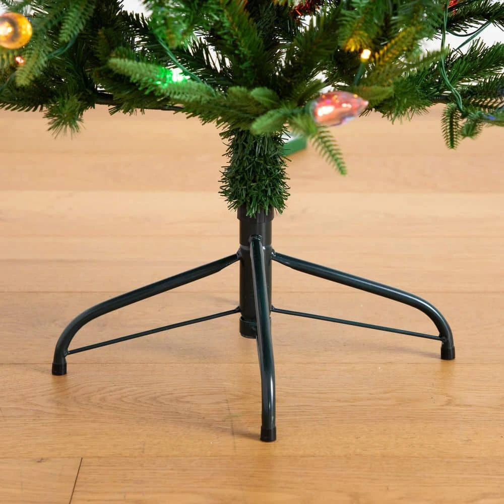 4 Ft. Pre-Lit Artificial Luxembourg Pine Christmas Tree With 120-Multicolored Traditional Bulb LED Lights 11 4 Ft. Pre-Lit Artificial Luxembourg Pine Christmas Tree With 120-Multicolored Traditional Bulb LED Lights - Image 9