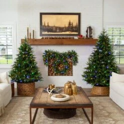 6 Ft. Pre-Lit Artificial Luxembourg Pine Christmas Tree With 250-Multicolored Traditional Bulb LED Lights 18 6 Ft. Pre-Lit Artificial Luxembourg Pine Christmas Tree With 250-Multicolored Traditional Bulb LED Lights -Christmas Gift Shop nearly natural pre lit christmas trees t5246 40 1000