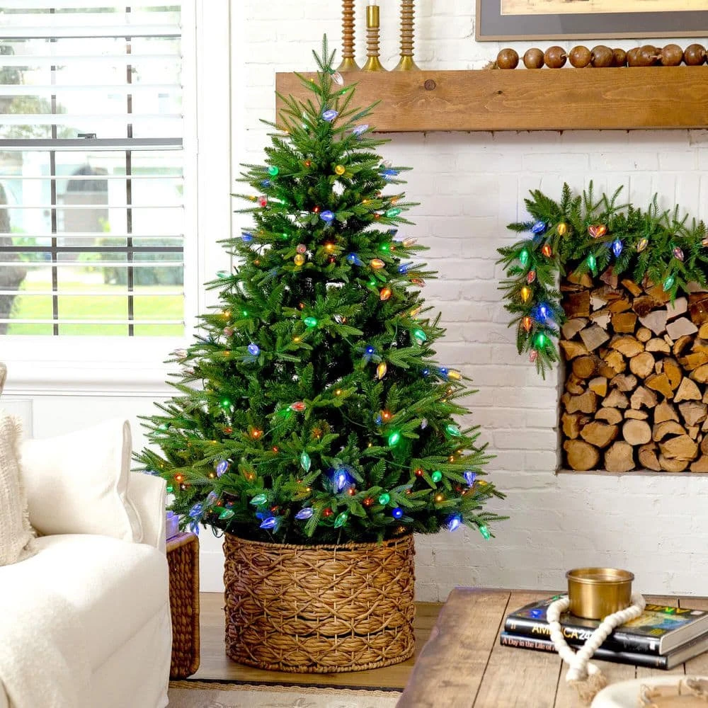 6 Ft. Pre-Lit Artificial Luxembourg Pine Christmas Tree With 250-Multicolored Traditional Bulb LED Lights 6 6 Ft. Pre-Lit Artificial Luxembourg Pine Christmas Tree With 250-Multicolored Traditional Bulb LED Lights - Image 4