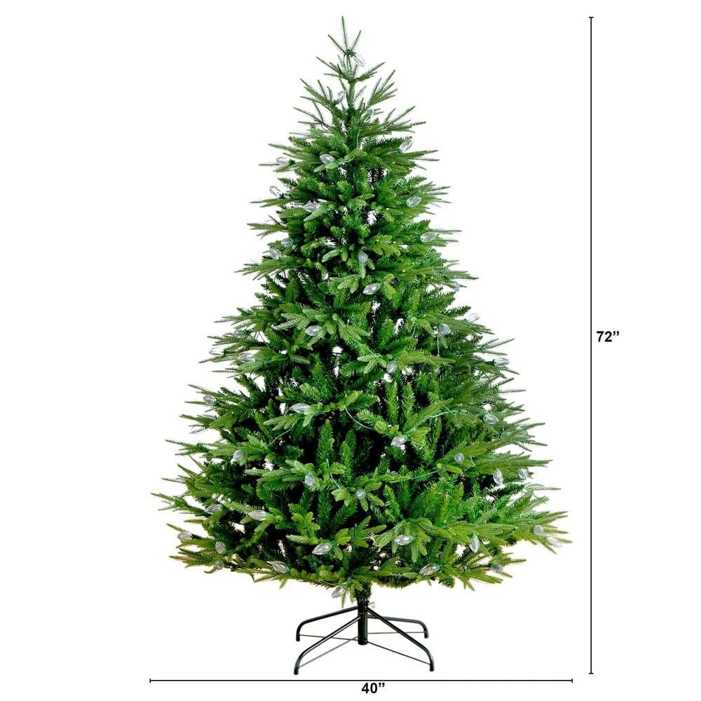 6 Ft. Pre-Lit Artificial Luxembourg Pine Christmas Tree With 250-Multicolored Traditional Bulb LED Lights 10 6 Ft. Pre-Lit Artificial Luxembourg Pine Christmas Tree With 250-Multicolored Traditional Bulb LED Lights - Image 8
