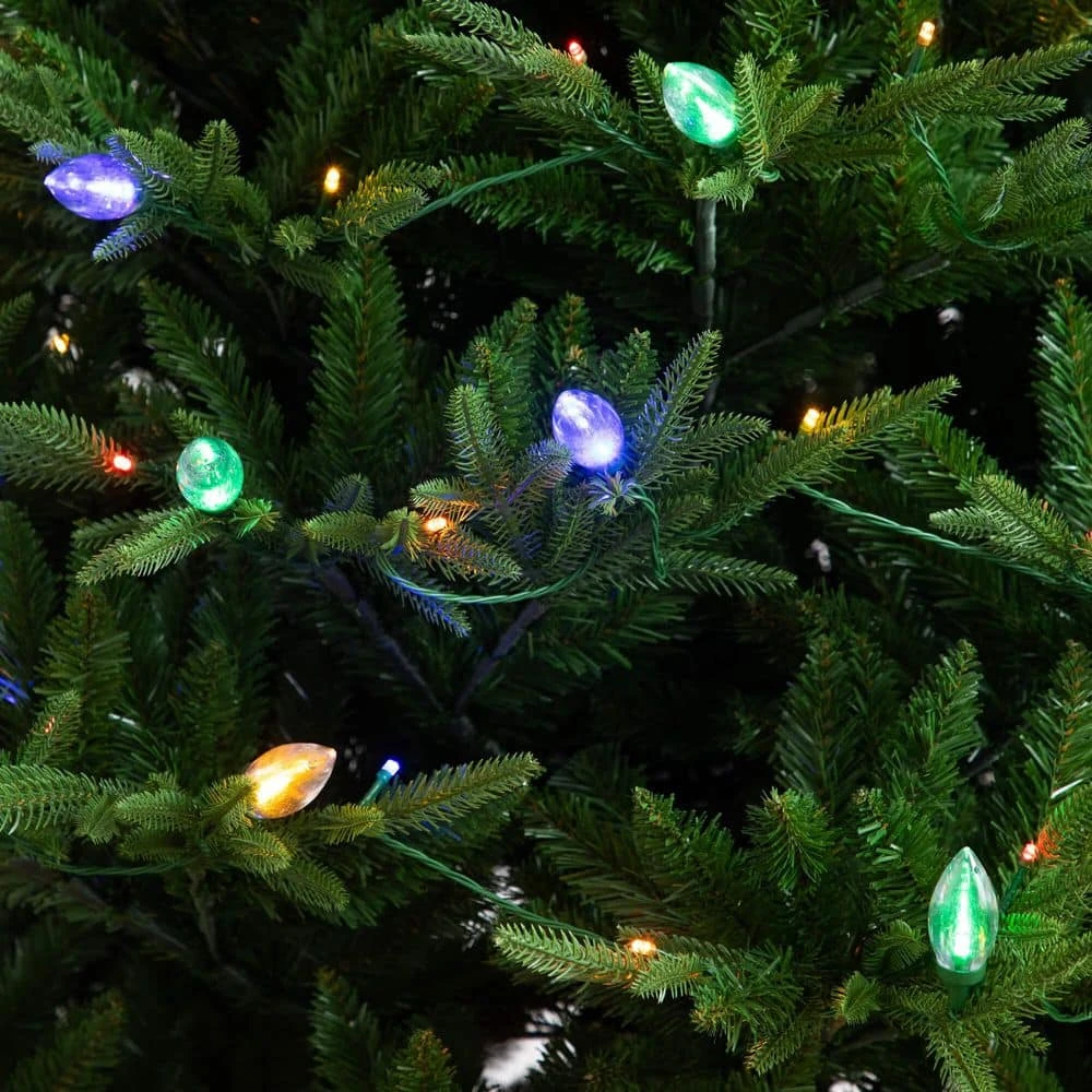 7 Ft. Pre-Lit Artificial Luxembourg Pine Christmas Tree With 340-Multicolored Traditional Bulb LED Lights 11 7 Ft. Pre-Lit Artificial Luxembourg Pine Christmas Tree With 340-Multicolored Traditional Bulb LED Lights - Image 9