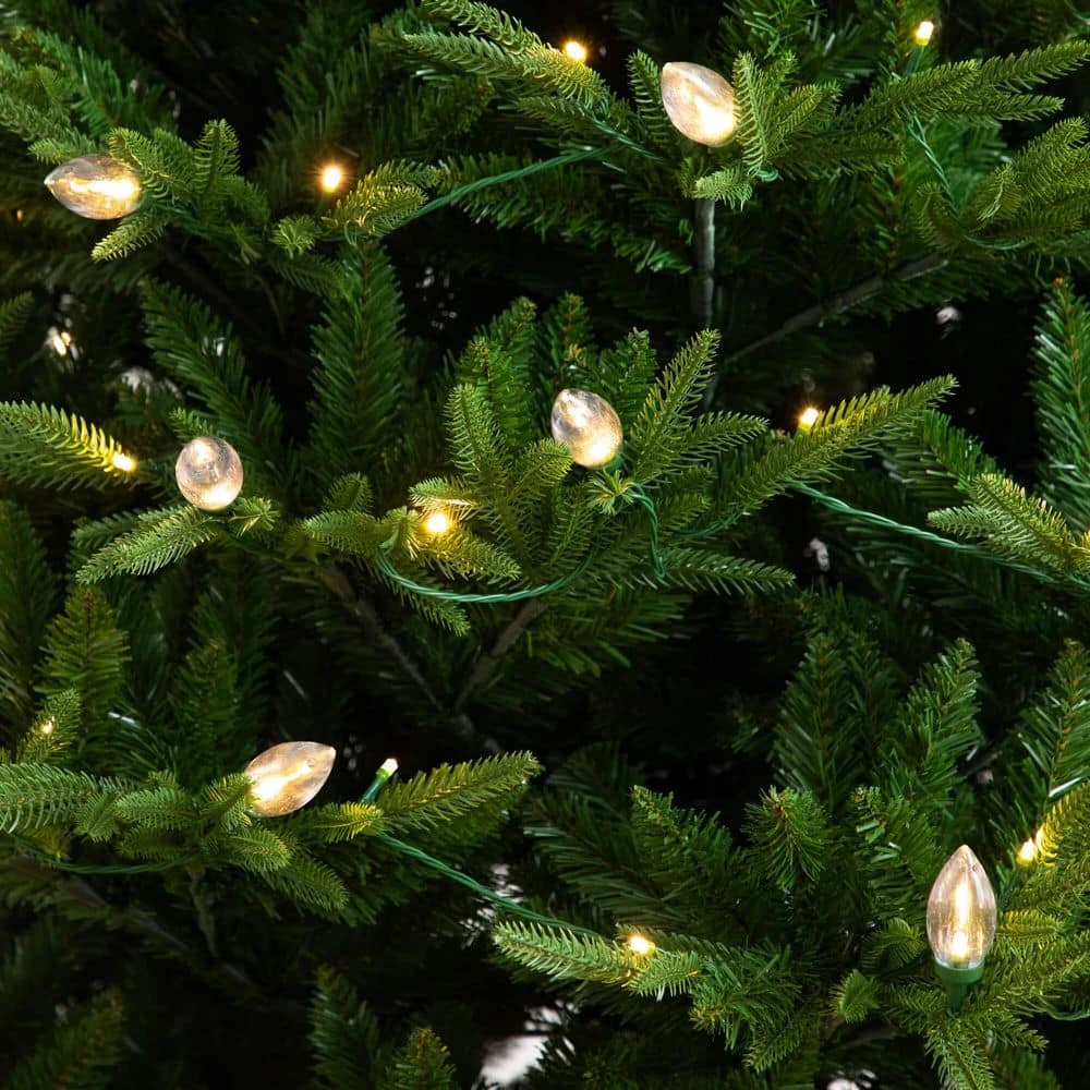 7 Ft. Pre-Lit Artificial Luxembourg Pine Christmas Tree With 340-Multicolored Traditional Bulb LED Lights 10 7 Ft. Pre-Lit Artificial Luxembourg Pine Christmas Tree With 340-Multicolored Traditional Bulb LED Lights - Image 8