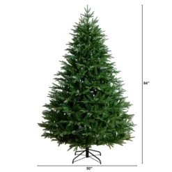 7 Ft. Pre-Lit Artificial Luxembourg Pine Christmas Tree With 340-Multicolored Traditional Bulb LED Lights 21 7 Ft. Pre-Lit Artificial Luxembourg Pine Christmas Tree With 340-Multicolored Traditional Bulb LED Lights -Christmas Gift Shop nearly natural pre lit christmas trees t5247 c3 1000