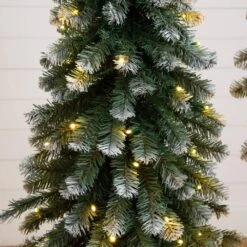 3 Ft. 4 Ft. 5 Ft. Pre-Lit Frosted Artificial Christmas Tree Set With Warm LED Lights - (Set Of 3) 20 3 Ft. 4 Ft. 5 Ft. Pre-Lit Frosted Artificial Christmas Tree Set With Warm LED Lights - (Set Of 3) -Christmas Gift Shop nearly natural pre lit christmas trees t5248 4f 1000