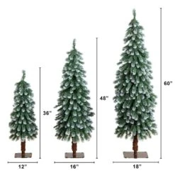 3 Ft. 4 Ft. 5 Ft. Pre-Lit Frosted Artificial Christmas Tree Set With Warm LED Lights - (Set Of 3) 19 3 Ft. 4 Ft. 5 Ft. Pre-Lit Frosted Artificial Christmas Tree Set With Warm LED Lights - (Set Of 3) -Christmas Gift Shop nearly natural pre lit christmas trees t5248 c3 1000