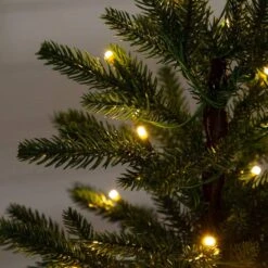 1.5 Ft. Pre-Lit Artificial Mini Christmas Tree In Basket With 20-Warm White LED Lights 13 1.5 Ft. Pre-Lit Artificial Mini Christmas Tree In Basket With 20-Warm White LED Lights -Christmas Gift Shop nearly natural pre lit christmas trees t5328 1f 1000