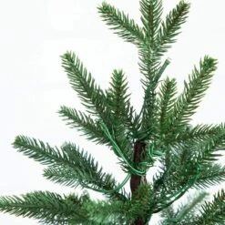 1.5 Ft. Pre-Lit Artificial Mini Christmas Tree In Basket With 20-Warm White LED Lights 12 1.5 Ft. Pre-Lit Artificial Mini Christmas Tree In Basket With 20-Warm White LED Lights -Christmas Gift Shop nearly natural pre lit christmas trees t5328 4f 1000