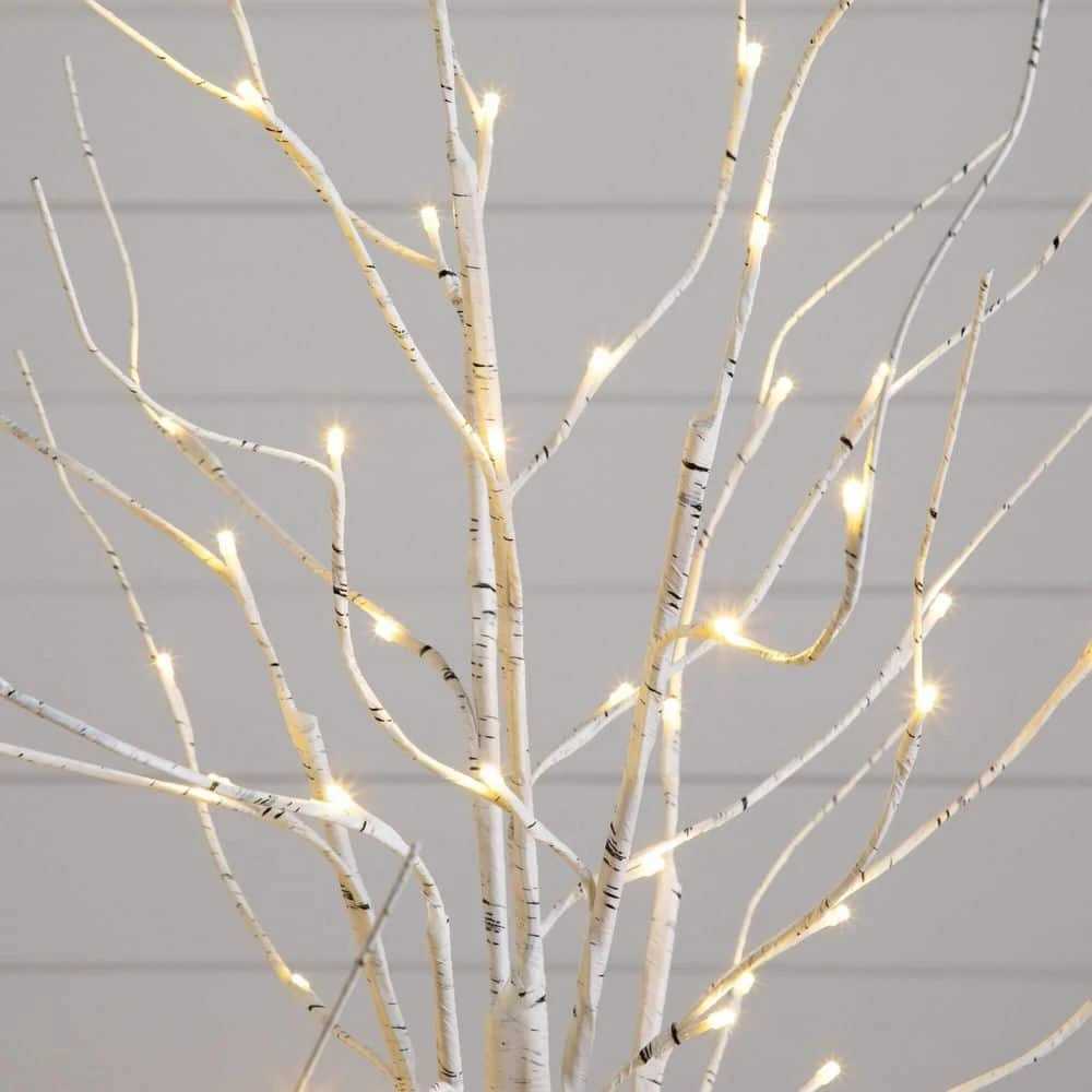 4 Ft. 5 Ft. 6 Ft. Pre-Lit Artificial White Birch Trees - (Set Of 3) 7 4 Ft. 5 Ft. 6 Ft. Pre-Lit Artificial White Birch Trees - (Set Of 3) - Image 5