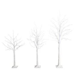 4 Ft. 5 Ft. 6 Ft. Pre-Lit Artificial White Birch Trees - (Set Of 3) 24 4 Ft. 5 Ft. 6 Ft. Pre-Lit Artificial White Birch Trees - (Set Of 3) -Christmas Gift Shop nearly natural pre lit christmas trees t5354 4f 1000