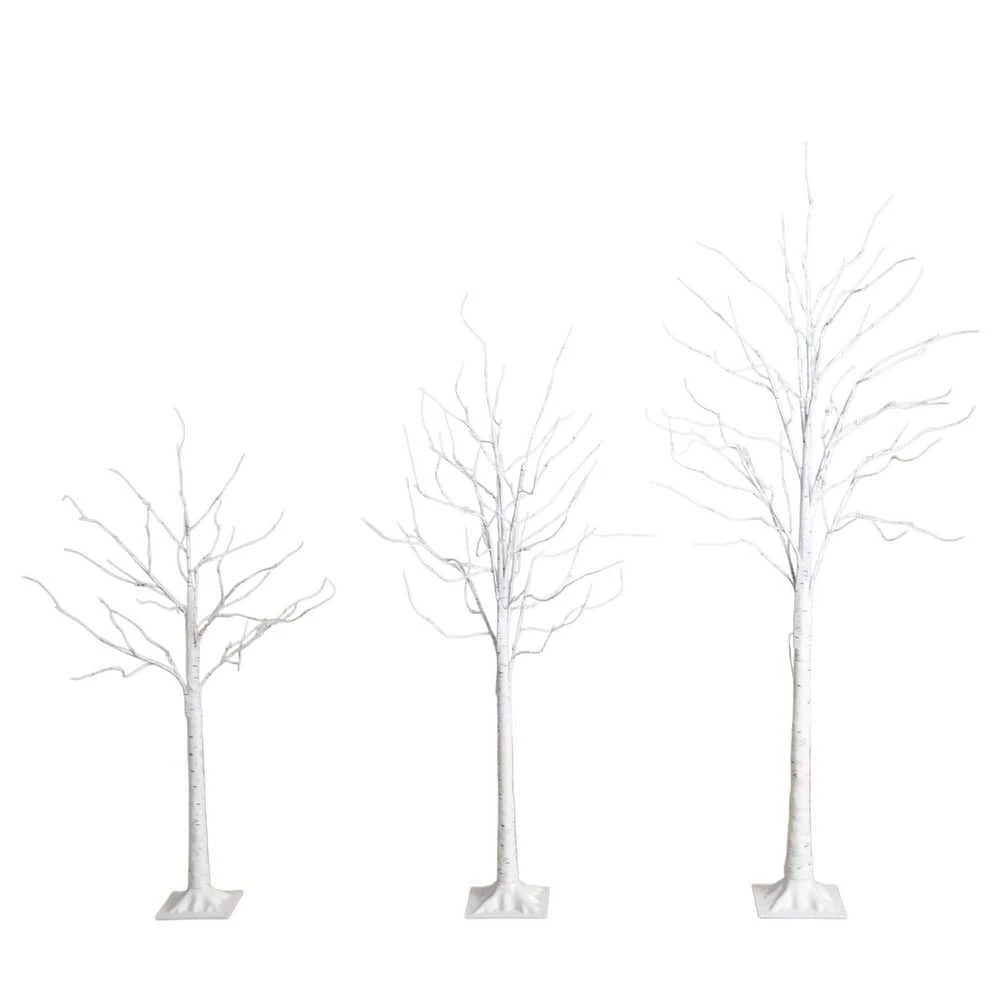 4 Ft. 5 Ft. 6 Ft. Pre-Lit Artificial White Birch Trees - (Set Of 3) 11 4 Ft. 5 Ft. 6 Ft. Pre-Lit Artificial White Birch Trees - (Set Of 3) - Image 9