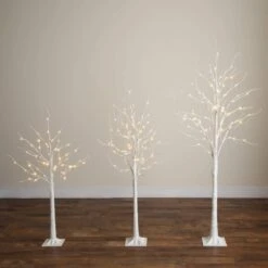 4 Ft. 5 Ft. 6 Ft. Pre-Lit Artificial White Birch Trees - (Set Of 3) 19 4 Ft. 5 Ft. 6 Ft. Pre-Lit Artificial White Birch Trees - (Set Of 3) -Christmas Gift Shop nearly natural pre lit christmas trees t5354 a0 1000