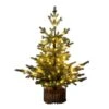 3ft. Pre-Lit Artificial Christmas Tree In Jute Wire Planter With 30-Warm White LED Lights -Christmas Gift Shop nearly natural pre lit christmas trees t5377 64 1000