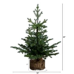 3ft. Pre-Lit Artificial Christmas Tree In Jute Wire Planter With 30-Warm White LED Lights -Christmas Gift Shop nearly natural pre lit christmas trees t5377 c3 1000