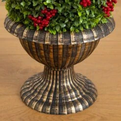 3 Ft. Pre-Lit Artificial Christmas Ornament Boxwood Topiary Tree With 70-Warm White LED Lights -Christmas Gift Shop nearly natural pre lit christmas trees t5381 e1 1000