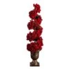 3 Ft. Pre-Lit Artificial Christmas Poinsettias And Berries Spiral Topiary Tree With 30-Warm White LED Lights -Christmas Gift Shop nearly natural pre lit christmas trees t5382 64 1000