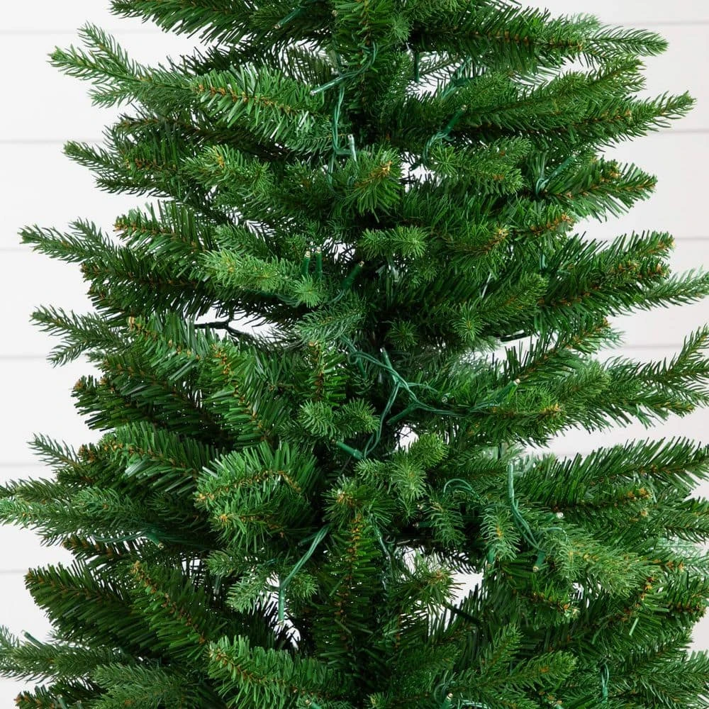 4.5 Ft. Pre-Lit Artificial Christmas Tree In Decorative Planter With 60-Clear LED Lights 8 4.5 Ft. Pre-Lit Artificial Christmas Tree In Decorative Planter With 60-Clear LED Lights - Image 6