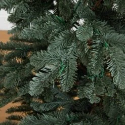 6 Ft. Pre-Lit Artificial Pine Christmas Tree In Round Black Decorative Planter With 60-Warm White LED Lights 15 6 Ft. Pre-Lit Artificial Pine Christmas Tree In Round Black Decorative Planter With 60-Warm White LED Lights -Christmas Gift Shop nearly natural pre lit christmas trees t5391 1f 1000