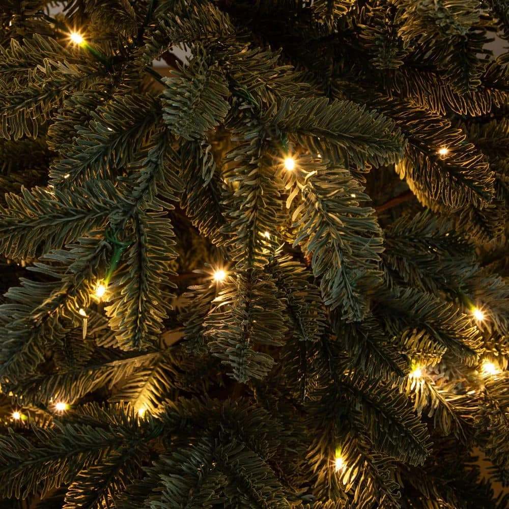 6 Ft. Pre-Lit Artificial Pine Christmas Tree In Round Black Decorative Planter With 60-Warm White LED Lights 8 6 Ft. Pre-Lit Artificial Pine Christmas Tree In Round Black Decorative Planter With 60-Warm White LED Lights - Image 6