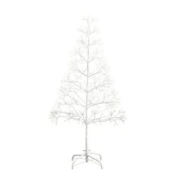 4 Ft. Pre-Lit Artificial White Starburst Tree With 800-Fairy Warm White LED Lights 18 4 Ft. Pre-Lit Artificial White Starburst Tree With 800-Fairy Warm White LED Lights -Christmas Gift Shop nearly natural pre lit christmas trees t5411 4f 1000