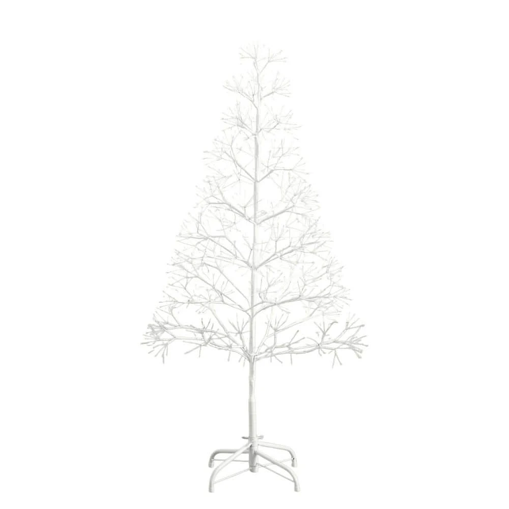 4 Ft. Pre-Lit Artificial White Starburst Tree With 800-Fairy Warm White LED Lights 8 4 Ft. Pre-Lit Artificial White Starburst Tree With 800-Fairy Warm White LED Lights - Image 6