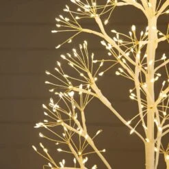 6 Ft. Pre-Lit White Starburst Artificial Christmas Tree With 1680-Fairy Warm White LED Lights -Christmas Gift Shop nearly natural pre lit christmas trees t5412 1f 1000