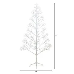 6 Ft. Pre-Lit White Starburst Artificial Christmas Tree With 1680-Fairy Warm White LED Lights -Christmas Gift Shop nearly natural pre lit christmas trees t5412 c3 1000