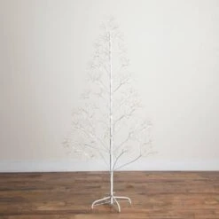 6 Ft. Pre-Lit White Starburst Artificial Christmas Tree With 1680-Fairy Warm White LED Lights -Christmas Gift Shop nearly natural pre lit christmas trees t5412 fa 1000
