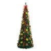 7 Ft. Pre-Lit Artificial Pop Up Christmas Tree With Red And Gold Ornaments, Ribbons And 180-Warm White LED Lights 1 7 Ft. Pre-Lit Artificial Pop Up Christmas Tree With Red And Gold Ornaments, Ribbons And 180-Warm White LED Lights -Christmas Gift Shop nearly natural pre lit christmas trees t5418 64 1000