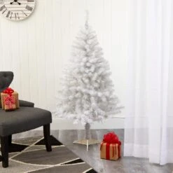 6 Ft. White Artificial Christmas Tree -Christmas Gift Shop nearly natural unlit christmas trees t1722 31 1000