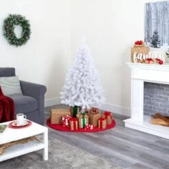 6 Ft. White Artificial Christmas Tree -Christmas Gift Shop nearly natural unlit christmas trees t1722 fa 1000