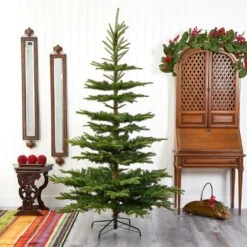 7.5 Ft. Layered Washington Spruce Artificial Christmas Tree -Christmas Gift Shop nearly natural unlit christmas trees t2007 31 1000